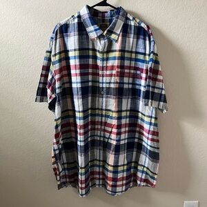 The Foundry Supply Co. Men’s Plaid Button-Up | 2XLT | Short Sleeve